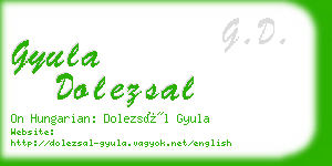 gyula dolezsal business card